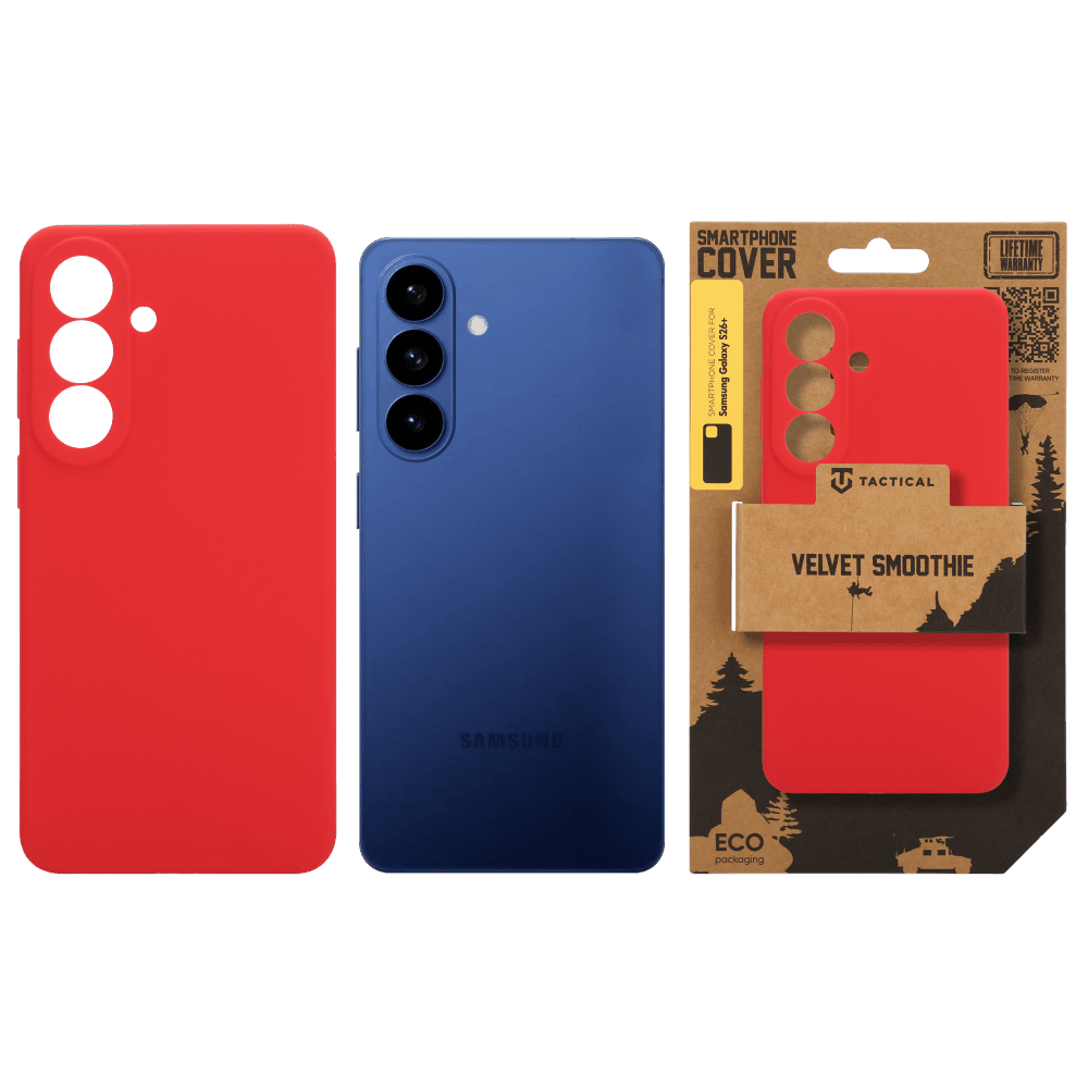 Zadní kryt Tactical Velvet Smoothie pro Samsung Galaxy S26+, chilli