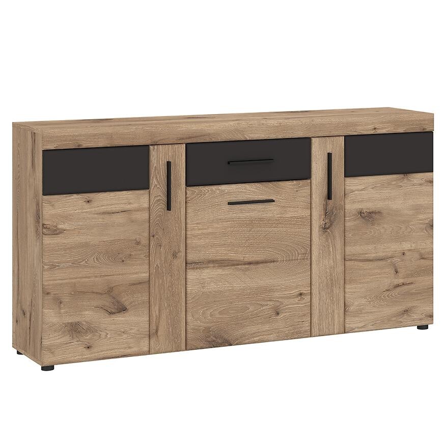 Komoda Grano GRNK01 3D1S dub viking/pvc dub viking/pvc šedý vesmír