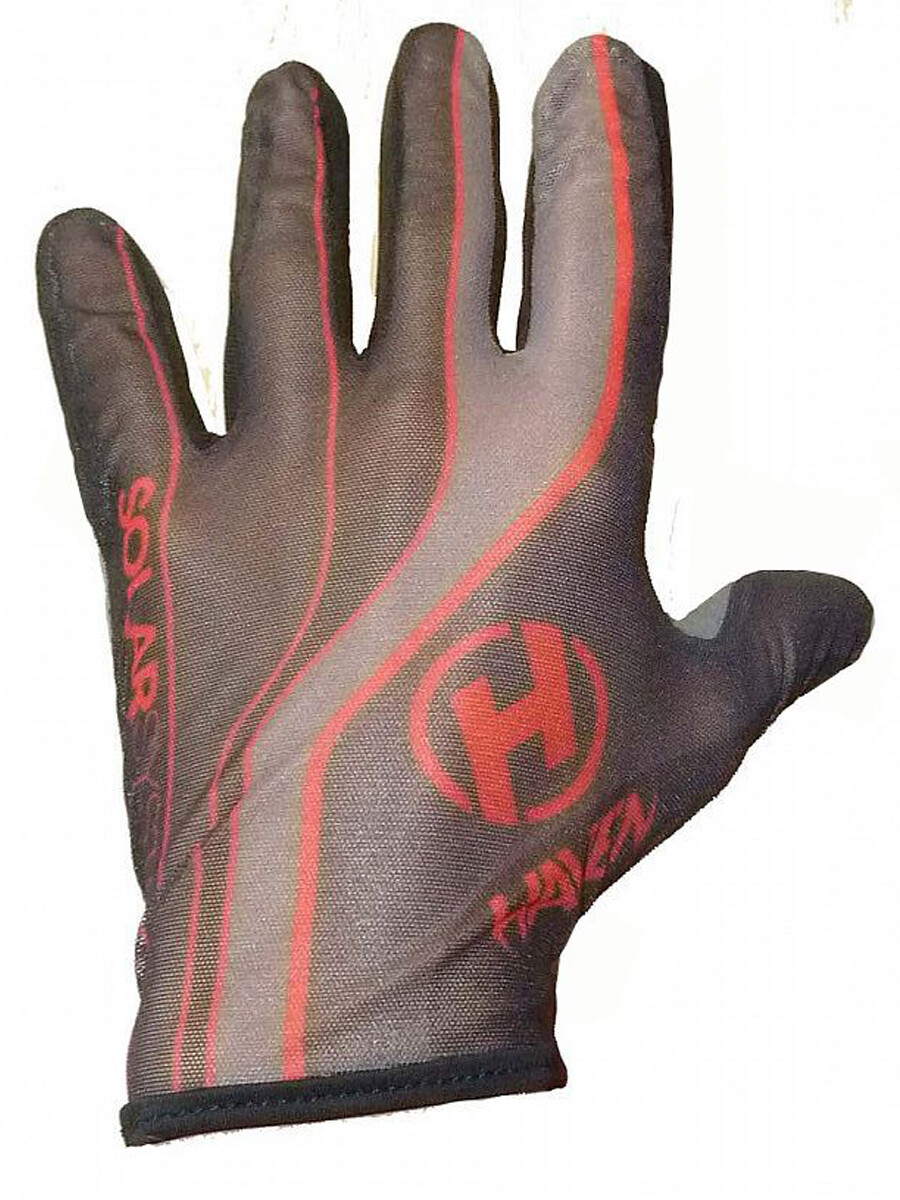 Rukavice Haven Solar Long - černé-červené,