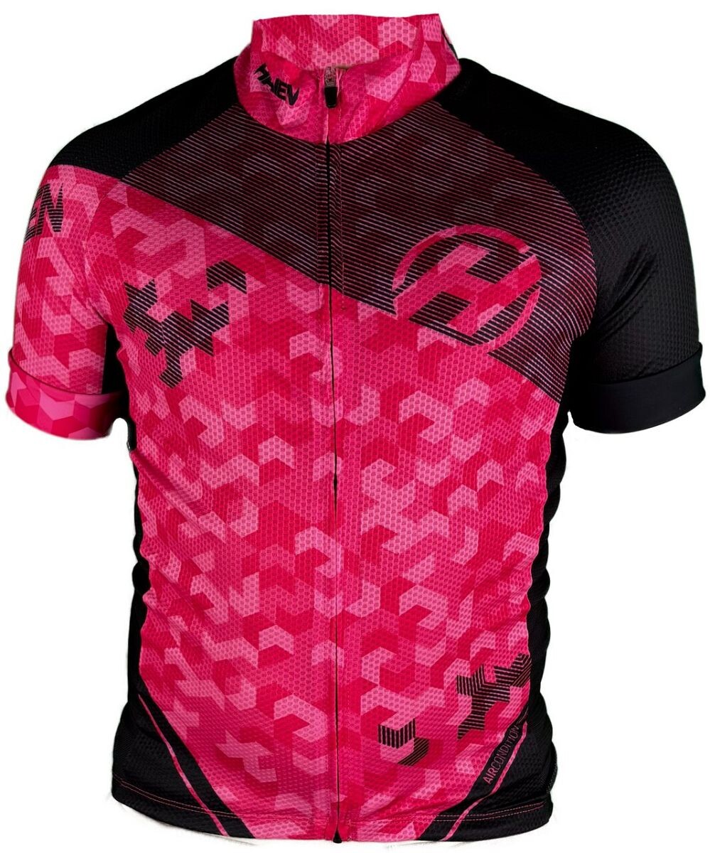 Dres dětský s krátkým rukávem Haven Singletrail - růžový-černý,