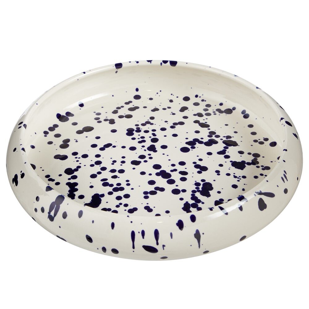 BOOGY SPLASH Talíř na těstoviny - tm. modrá