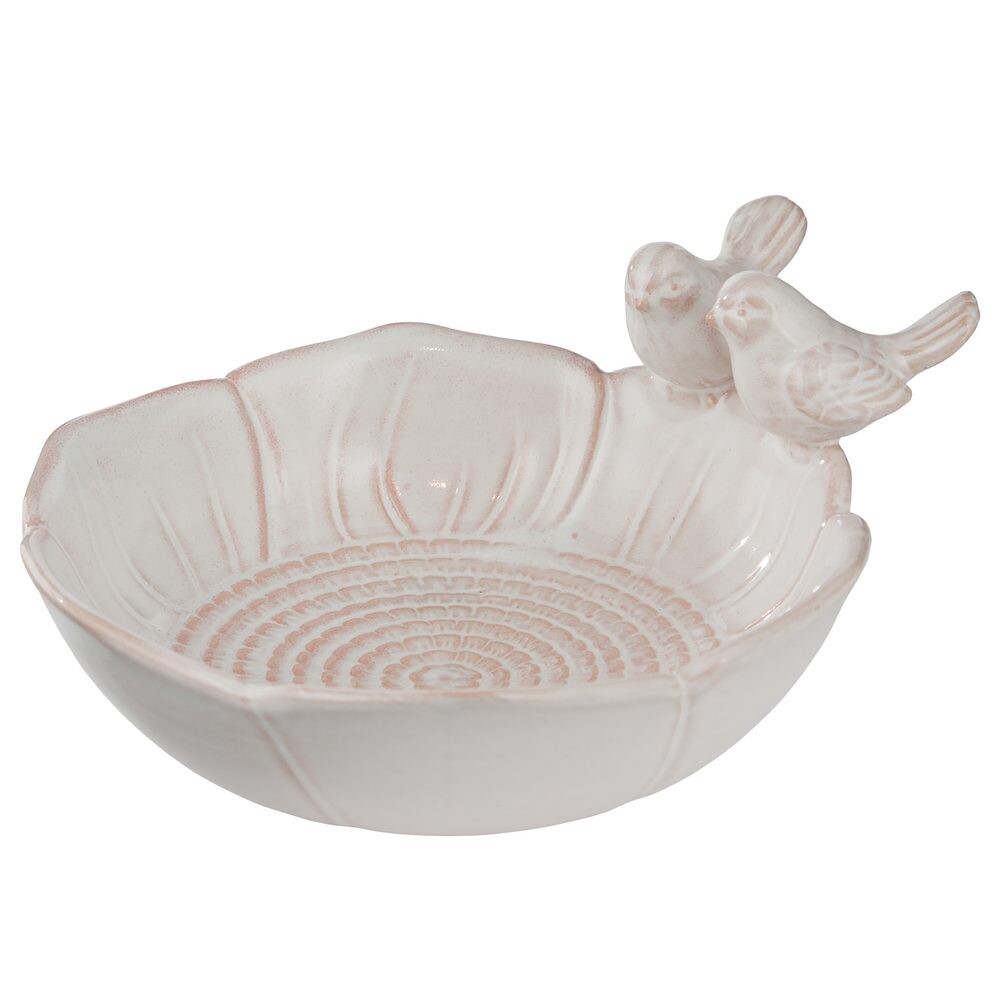 BIRDS PLACE Ptačí pítko 15 cm - bílá