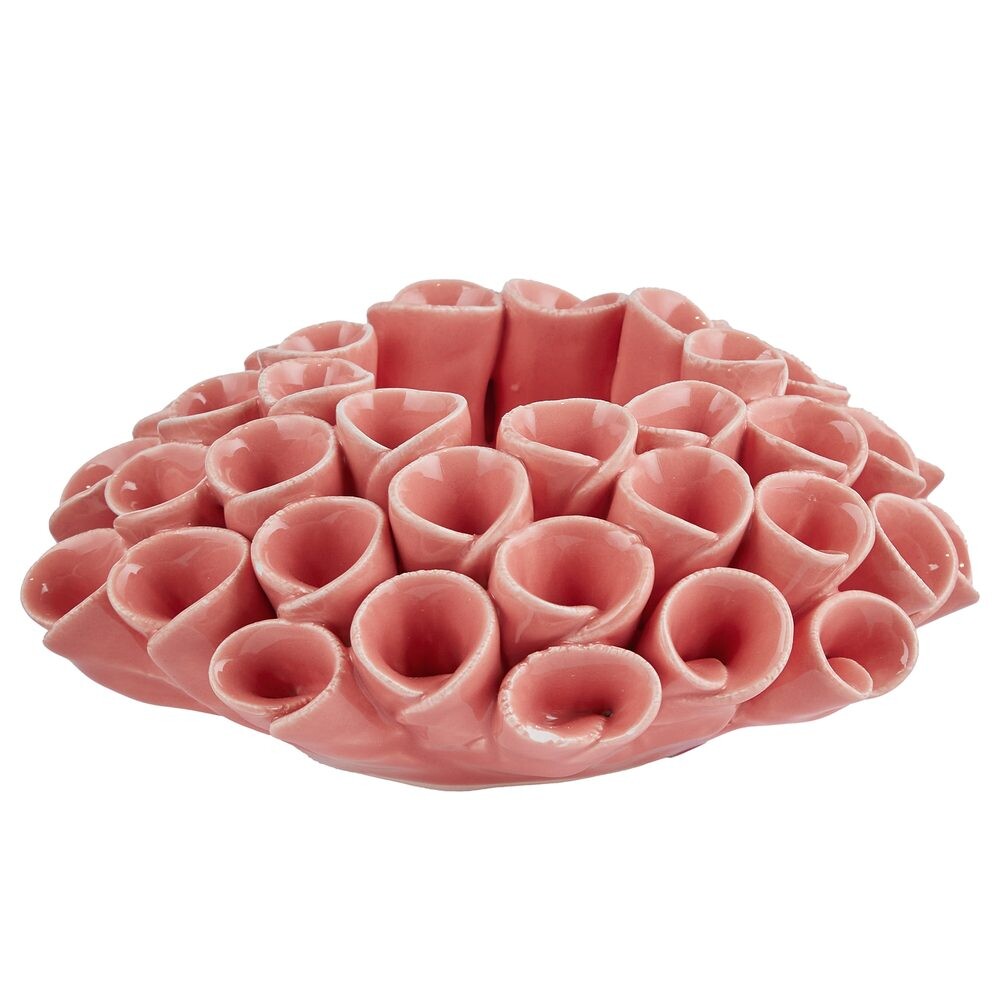 CORAL Svícen na čajovou svíčku - korálová