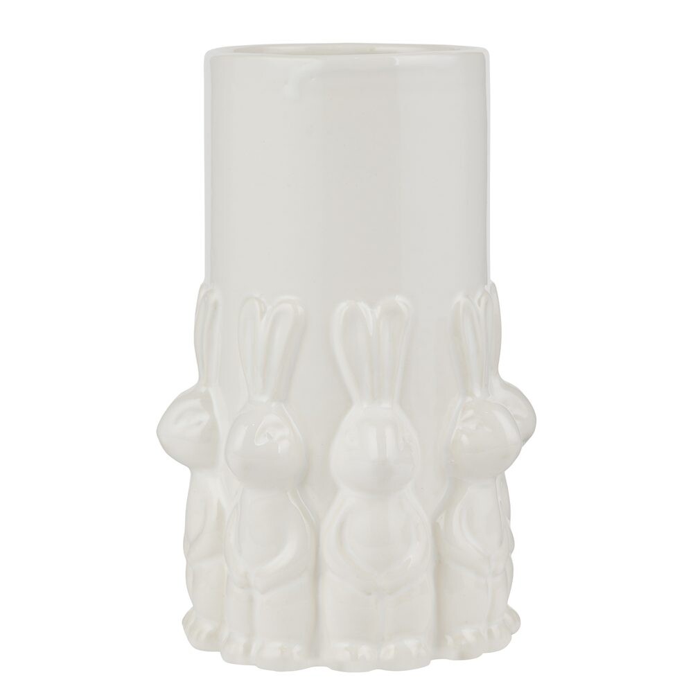 EASTER Váza králíci 22 cm - bílá