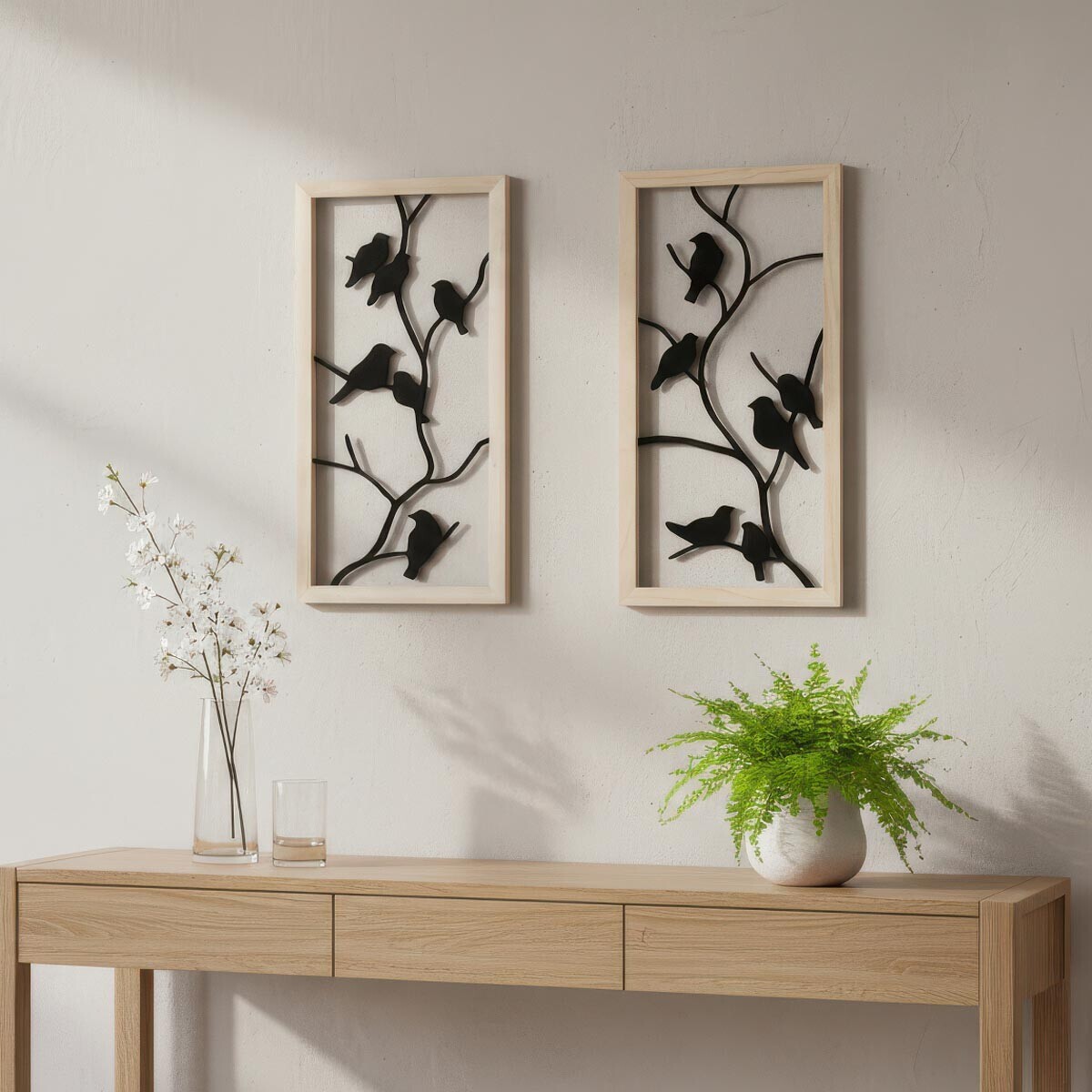 Gilde Nástěnné obrazy Aves, sada 2 ks