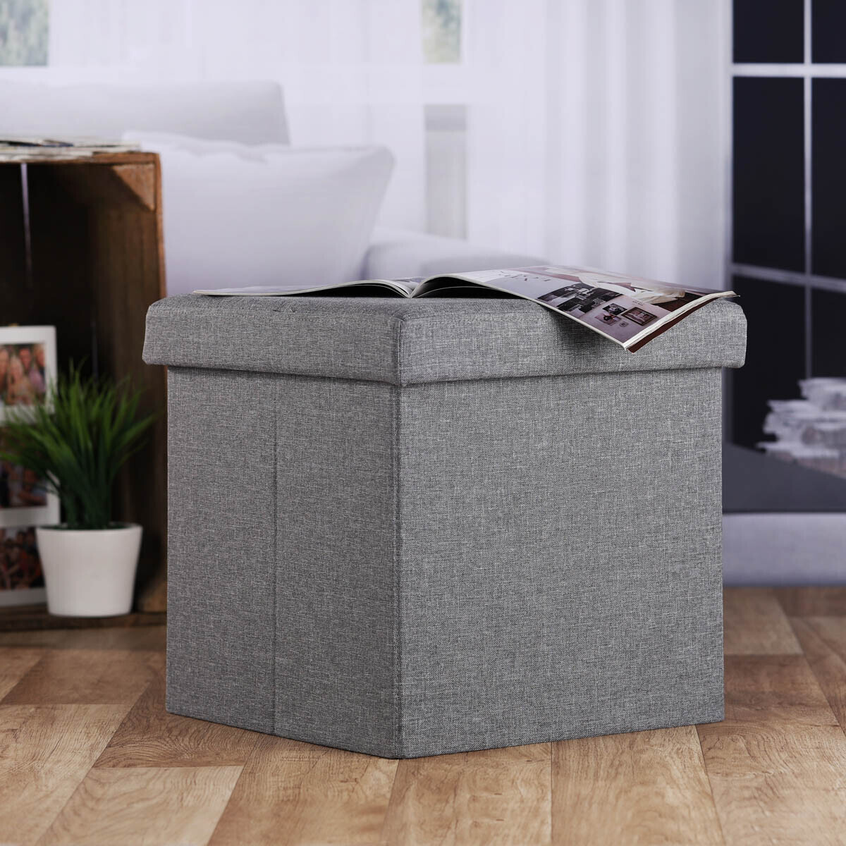 Haushalt international Taburet skládací, šedý