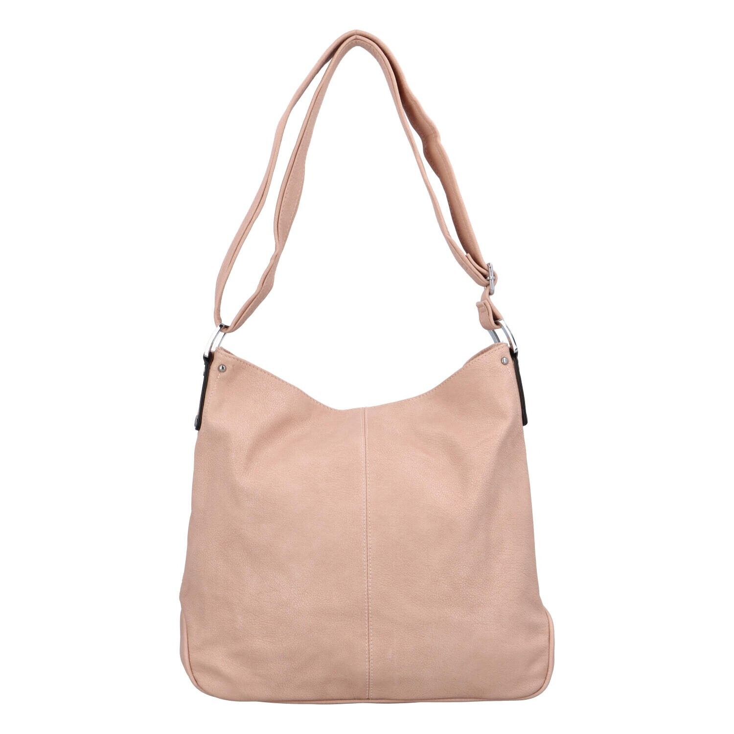 Praktická dámská koženková taška Elis, růžová