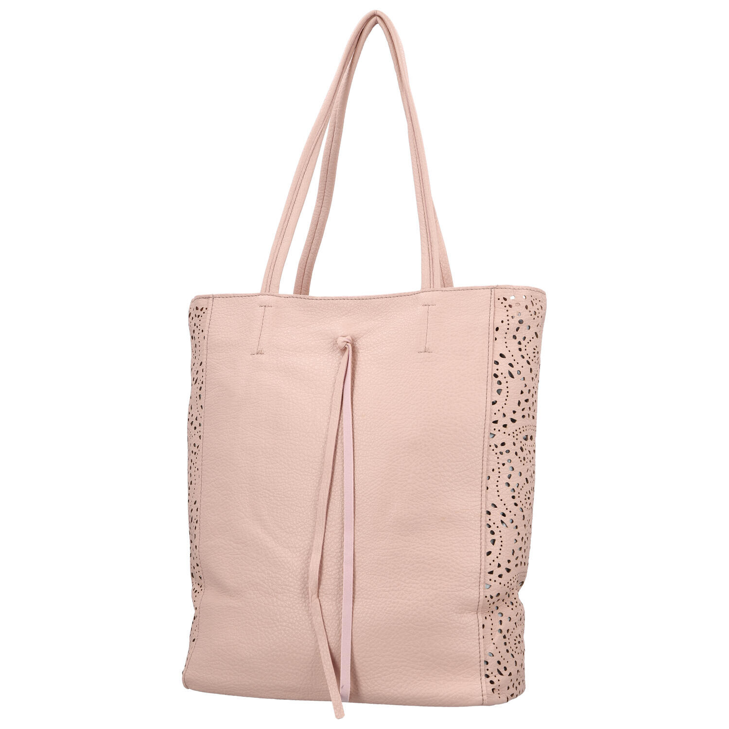 Módní dámský koženkový set kabelek Safira, světle růžový