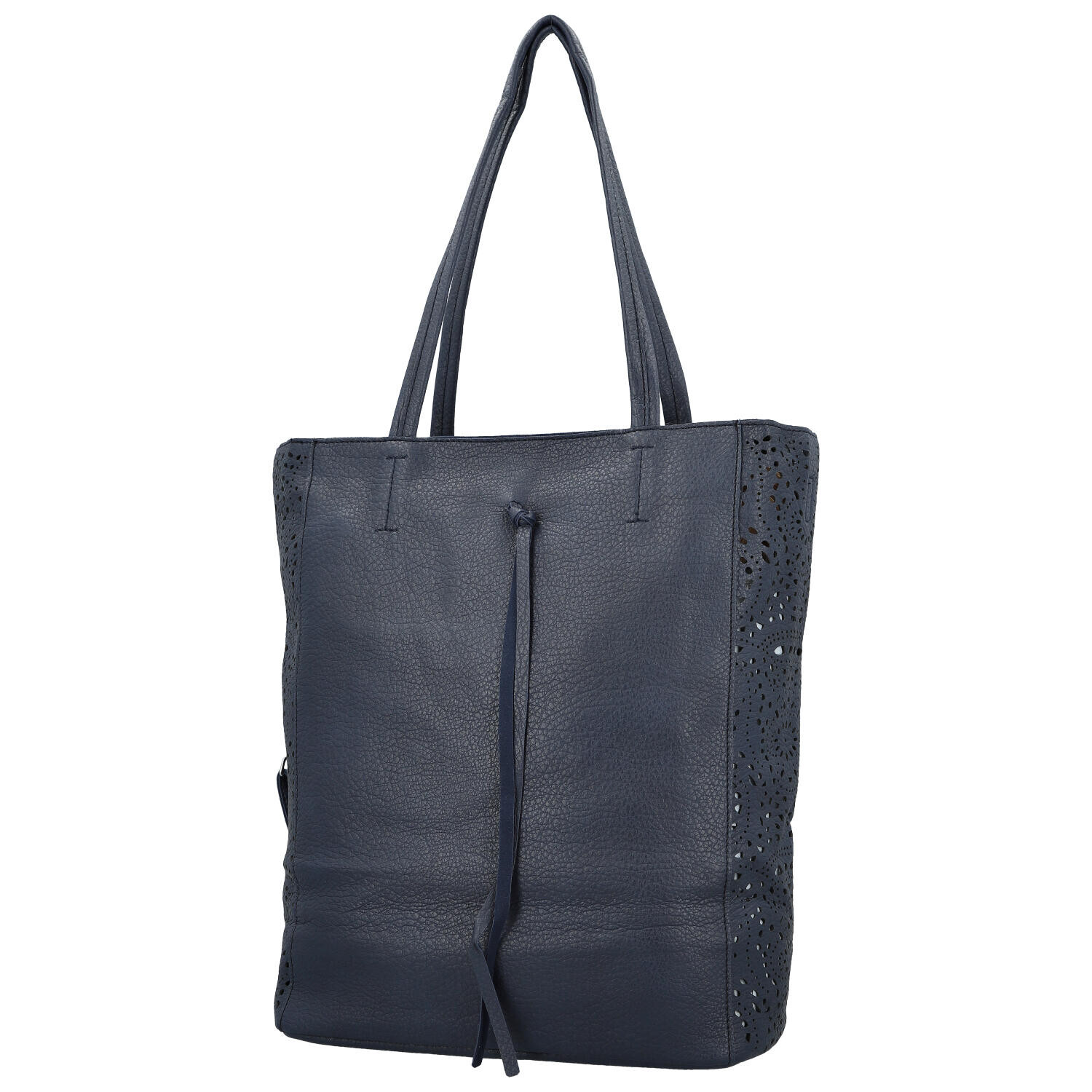 Módní dámský koženkový set kabelek Safira, tmavě modrý