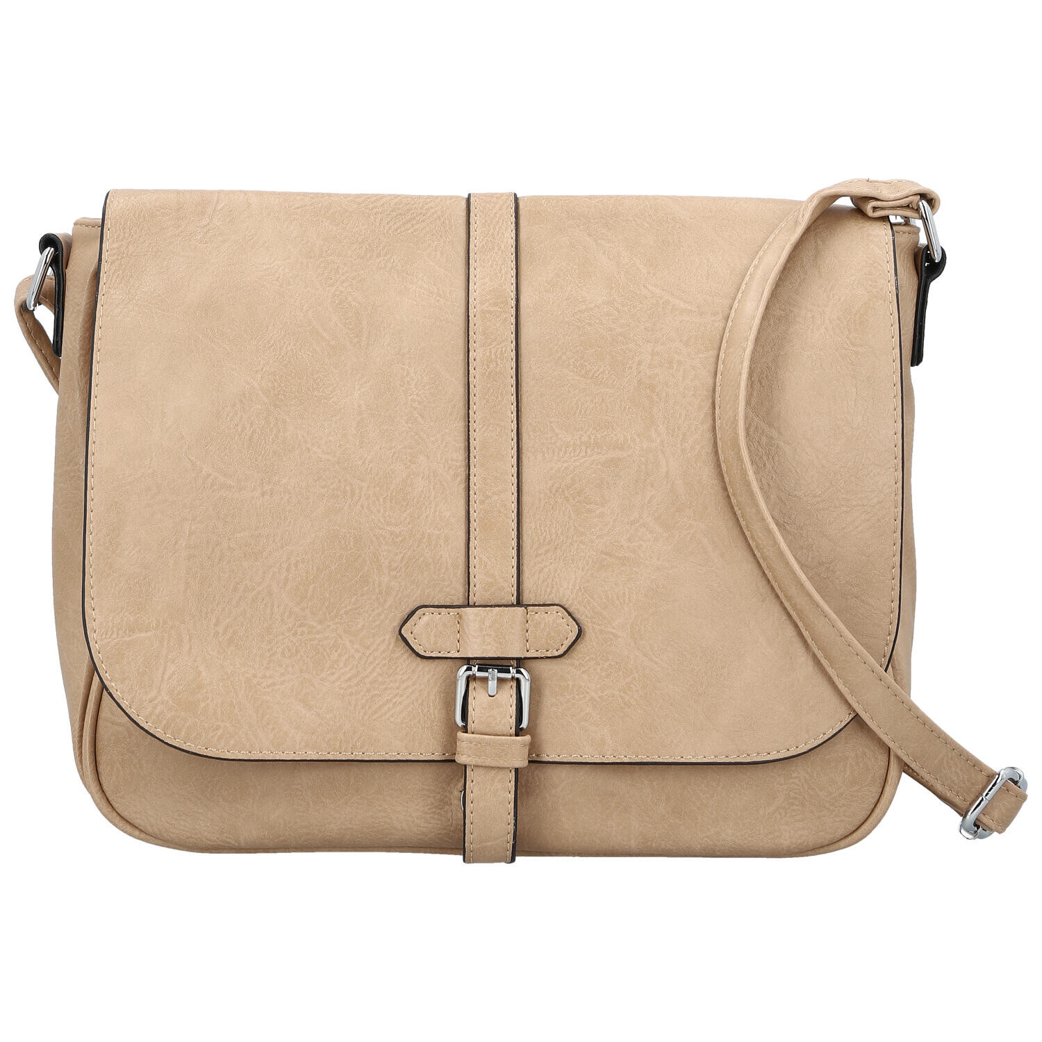 Trendy dámská koženková crossbody kabelka Relinda, béžová