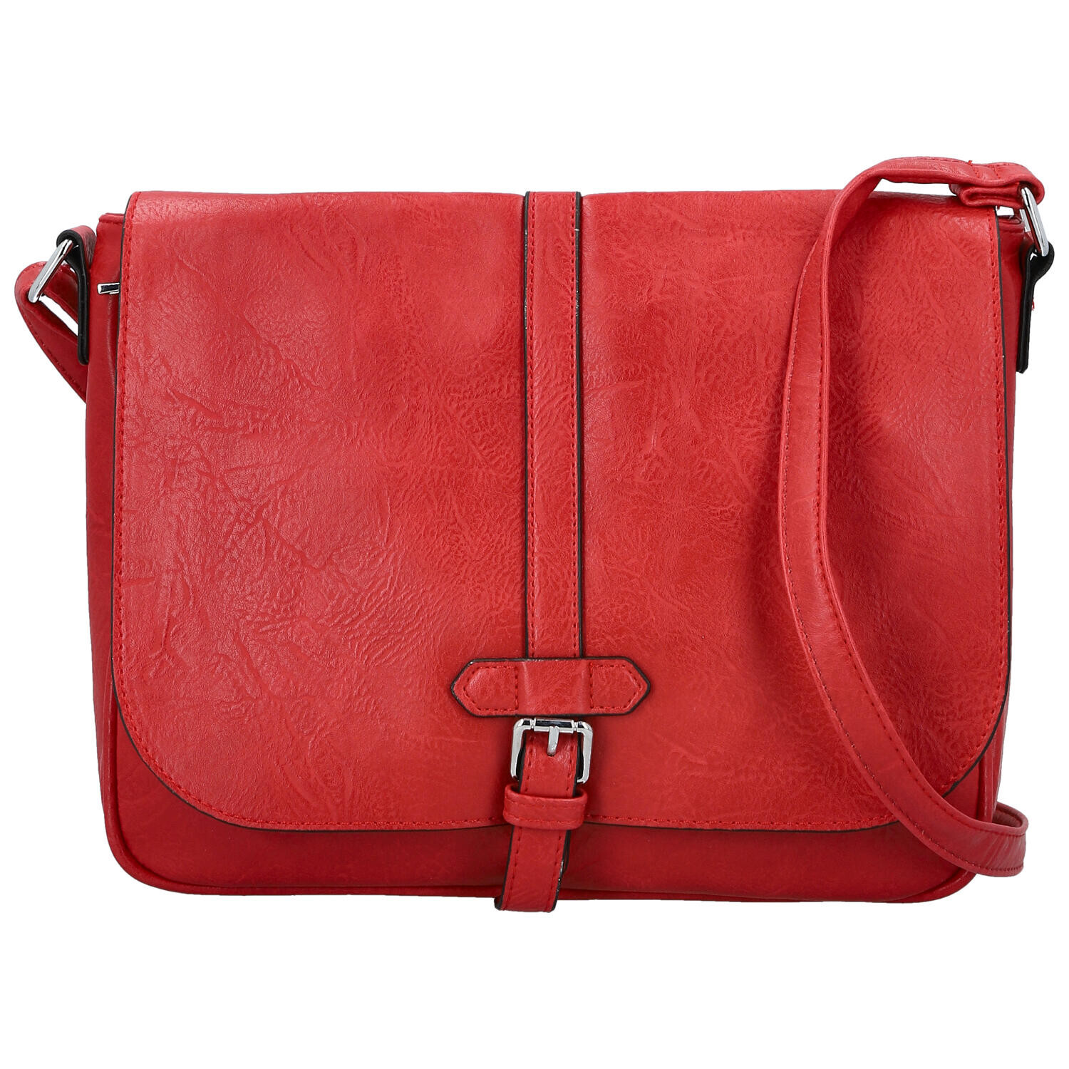 Trendy dámská koženková crossbody kabelka Relinda, červená