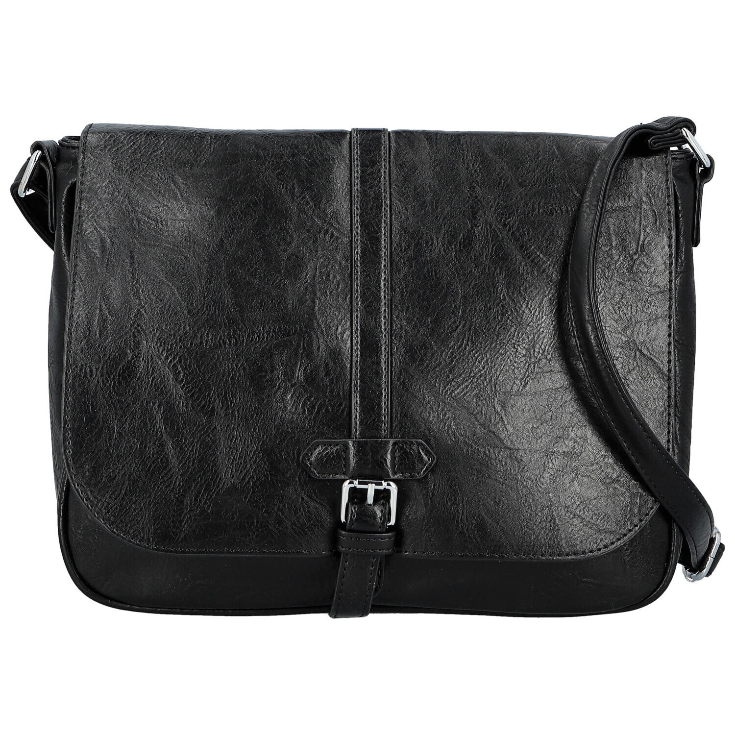 Trendy dámská koženková crossbody kabelka Relinda, černá