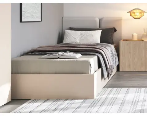 Postel Lucky 90x200 cm, béžová