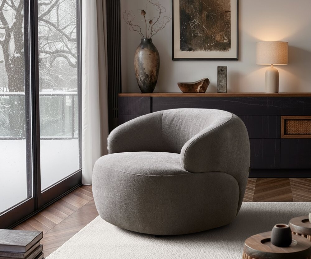 Křeslo Nova 88×88 cm látka Měkký šedá