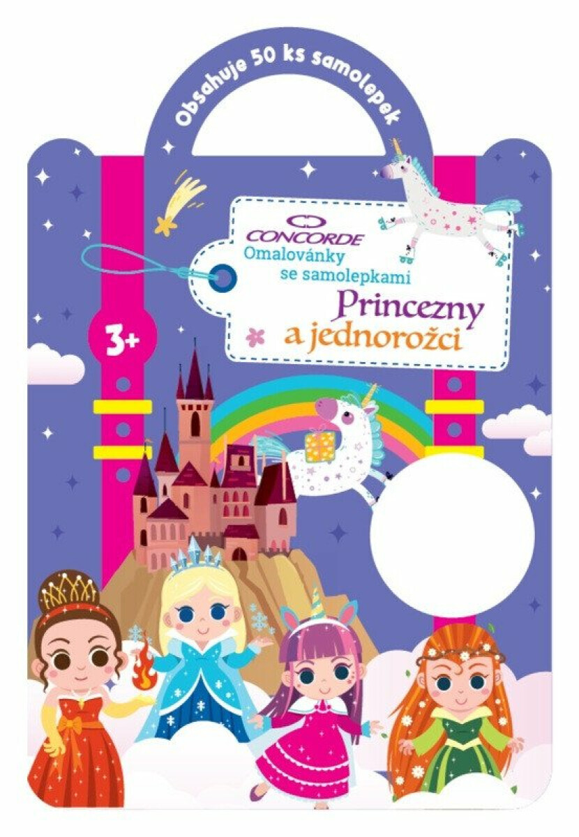 Omalovánky se samolepkami Princezny a jednorožci - -