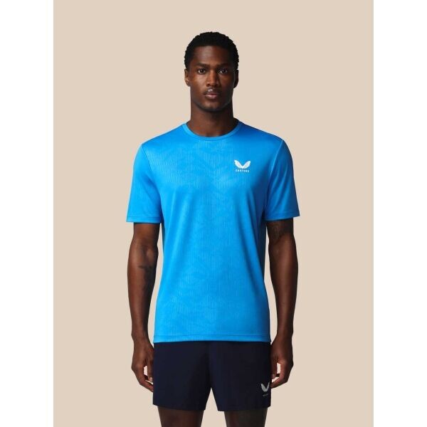 CASTORE AOP SS T-SHIRT Pánské sportovní triko, modrá, velikost XXL