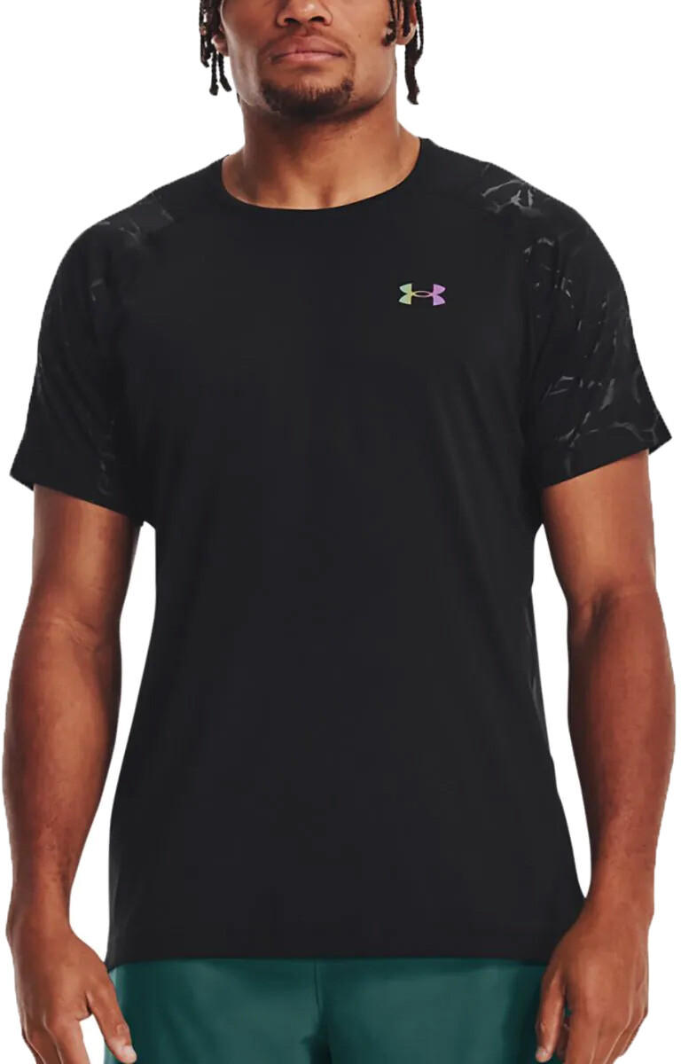 Triko Under Armour UA Rush Emboss SS-BLK