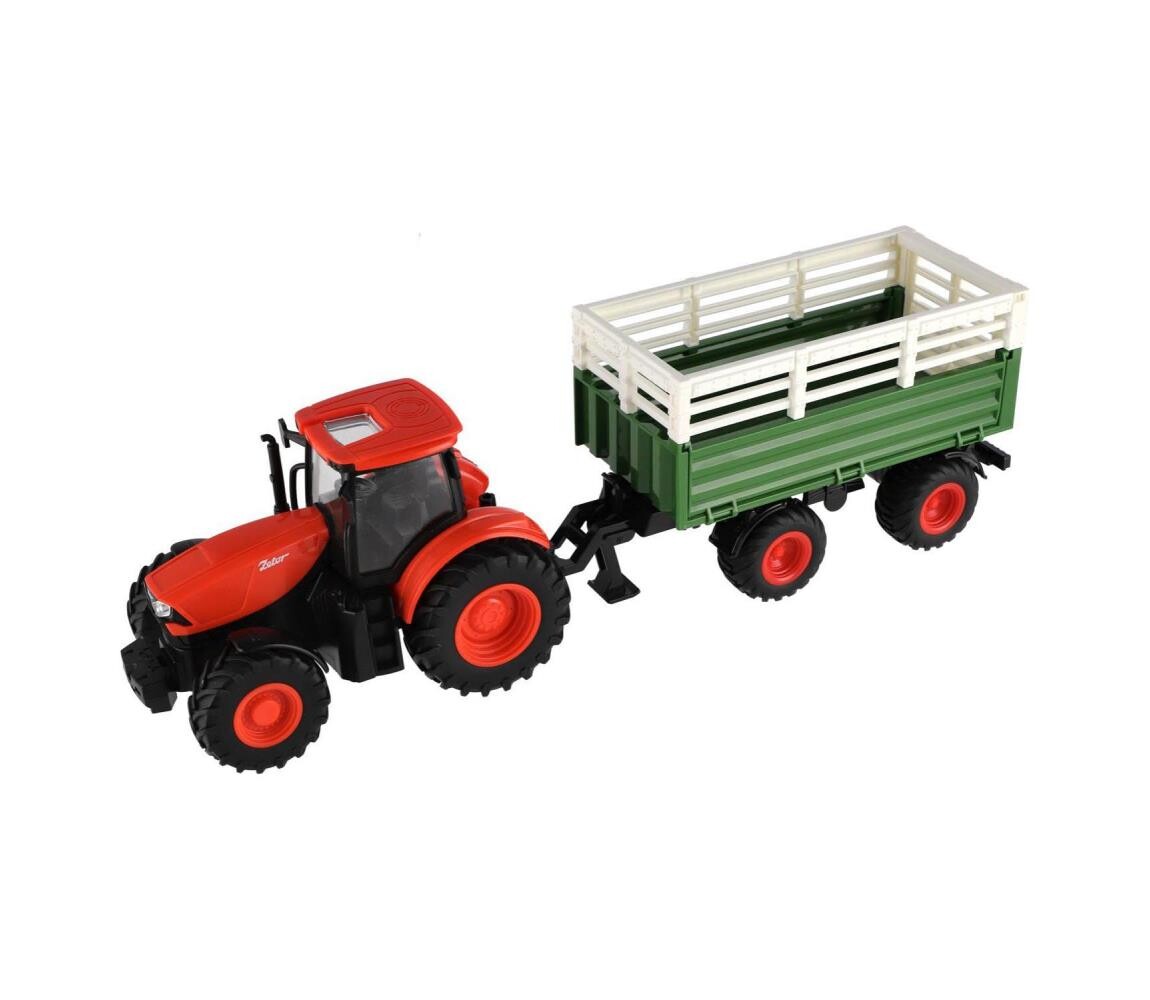 Teddies Traktor Zetor s vlekem 2xAA + dálkové ovládání 00800219