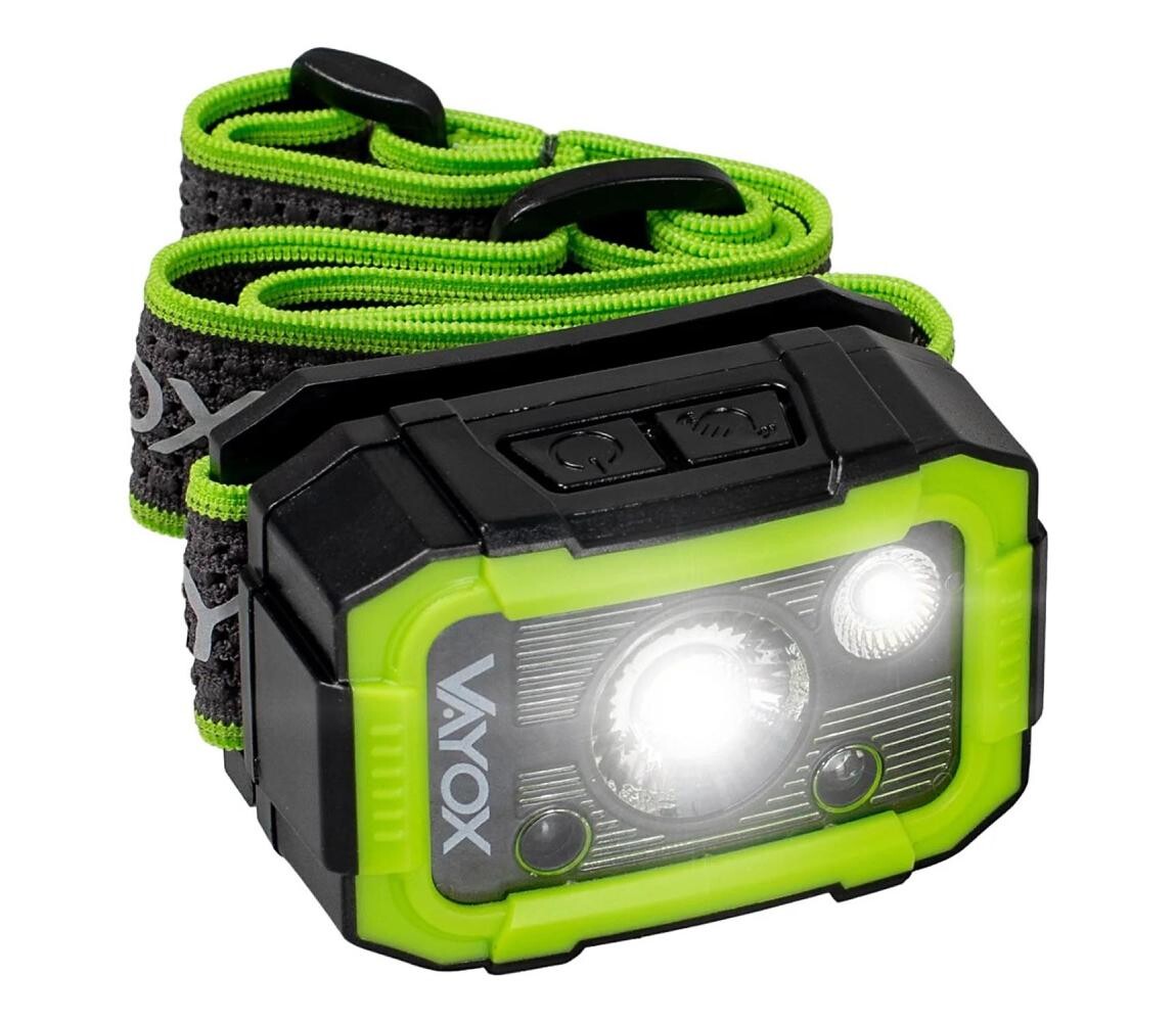 Vayox LED Stmívatelná nabíjecí čelovka LED/10W/5V IP66 750 lm 1500 mAh VA0187