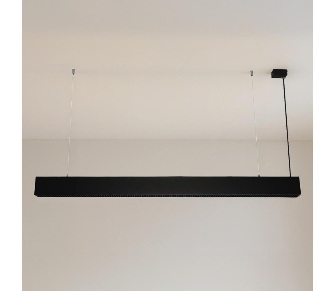 LED Lustr na lanku LED/55W/230V 3000/4000/6500K 120 cm černá LN70