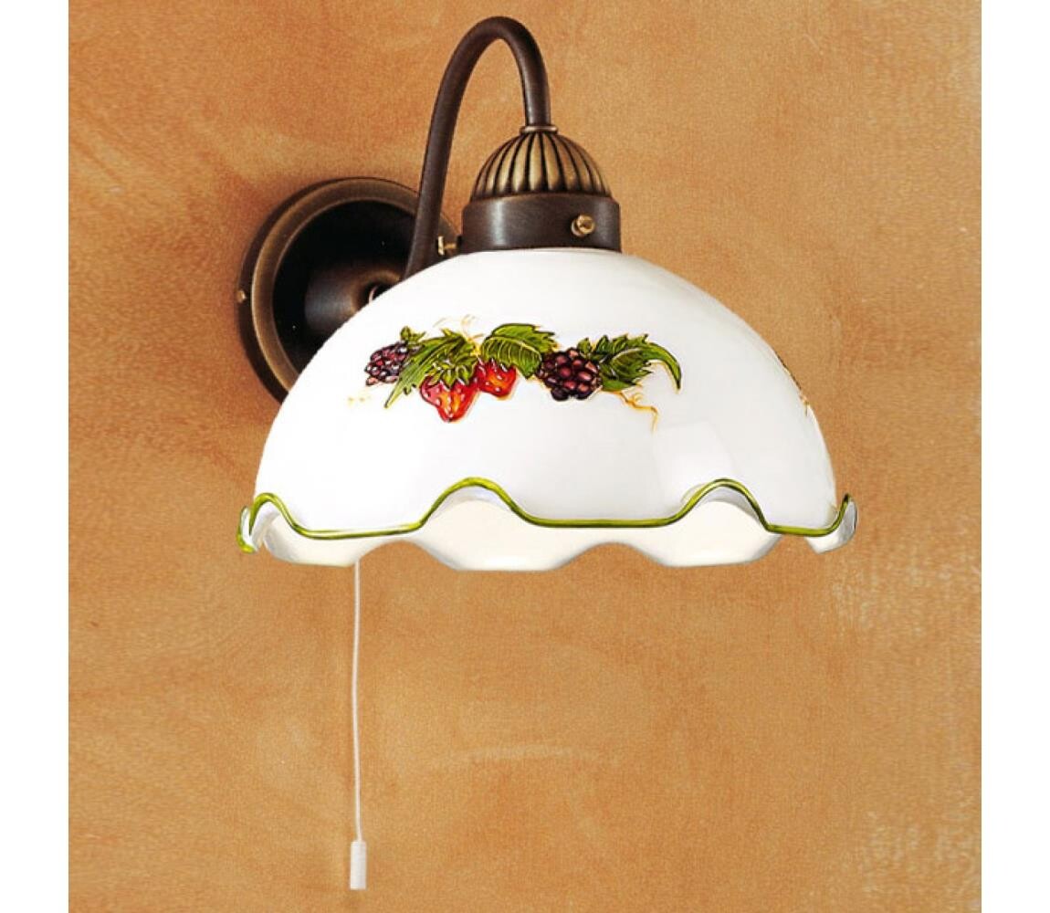 Kolarz 731.61.113 - Nástěnná lampa NONNA 1xE27/75W/230V víno/jahody 731.61.113
