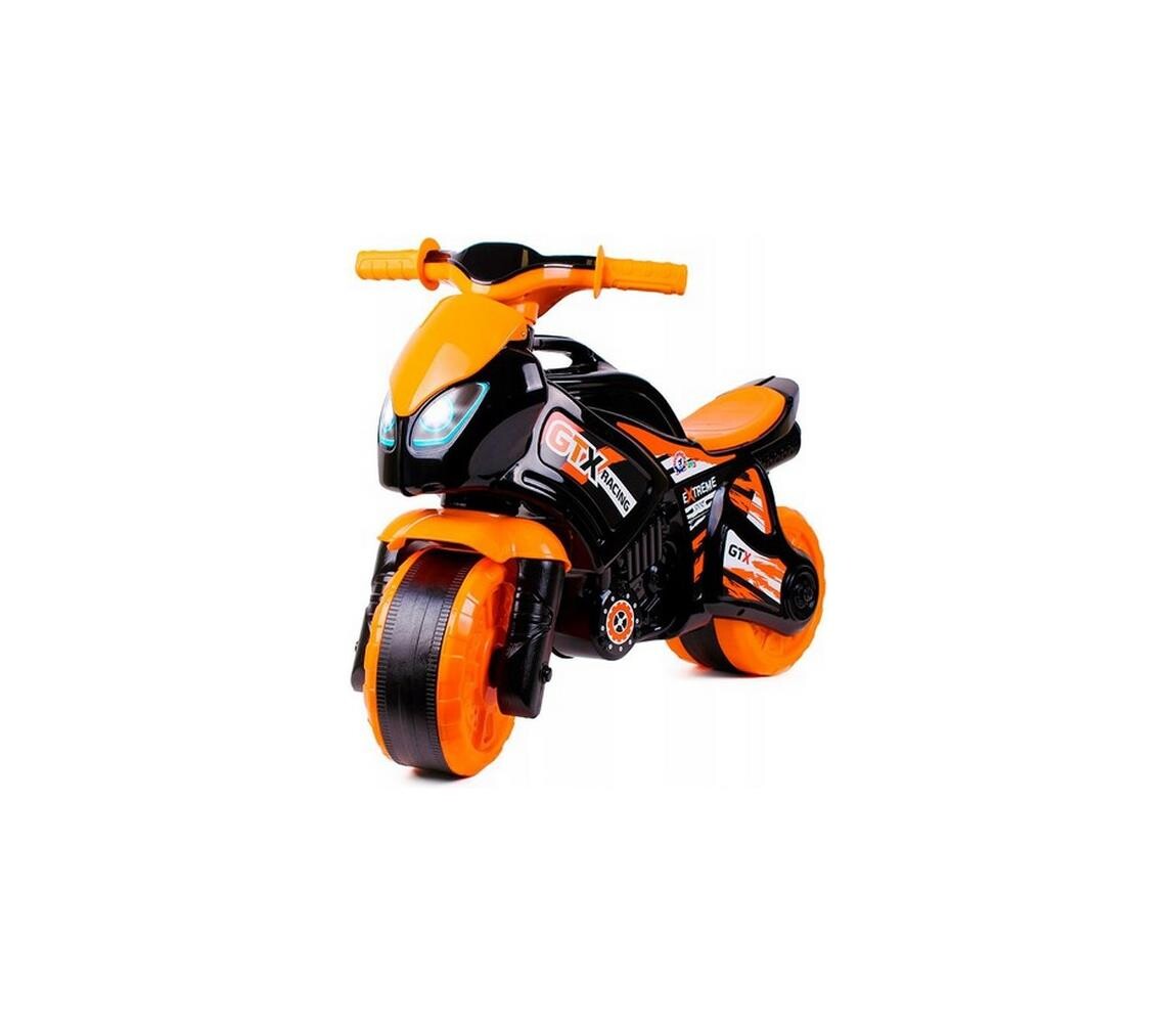 Teddies Odrážedlo motorka oranžová/černá 00880074