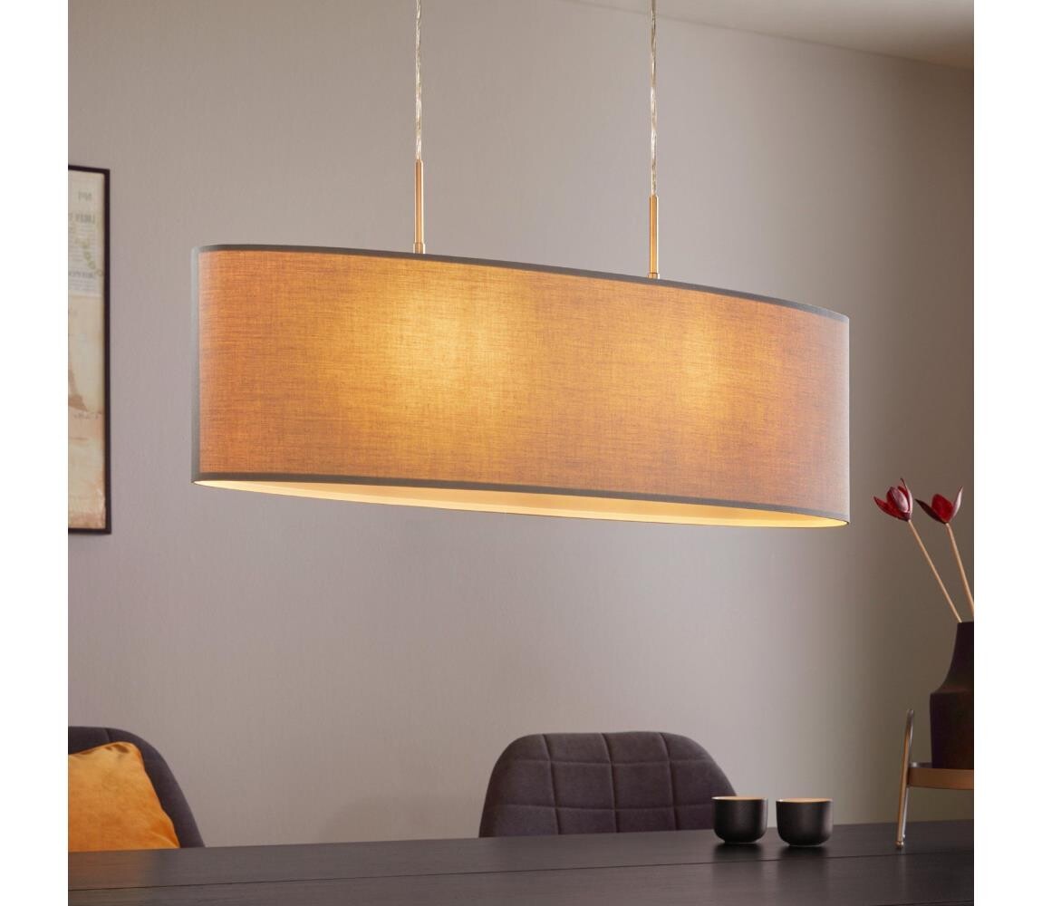 Eglo 55276 - Lustr na lanku PASTERI 1xE27/60W/230V šedá 55276