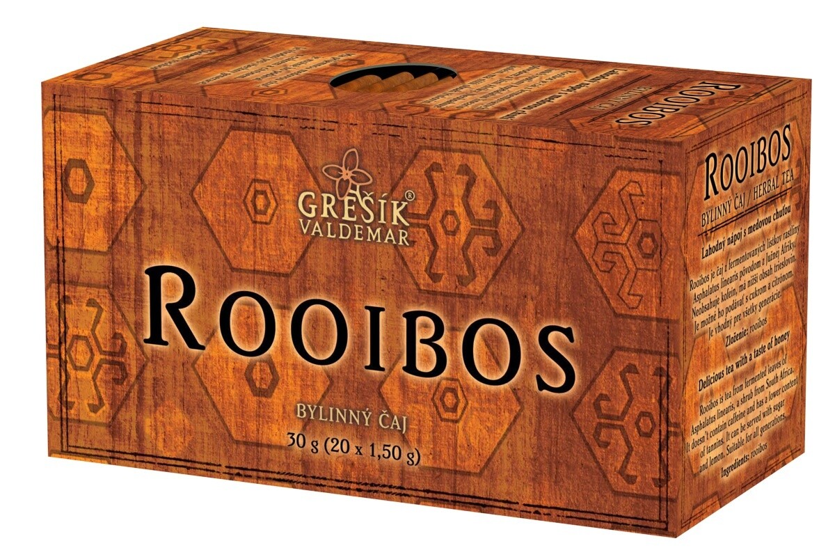 Valdemar Grešík Grešík Rooibos bylinný porcovaný čaj  20 x 1,5 g