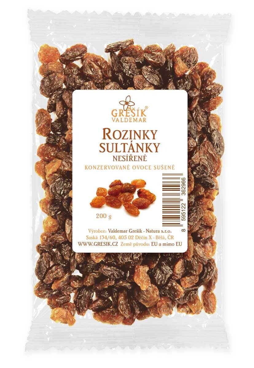 Valdemar Grešík Grešík Rozinky Sultánky nesířené 200 g