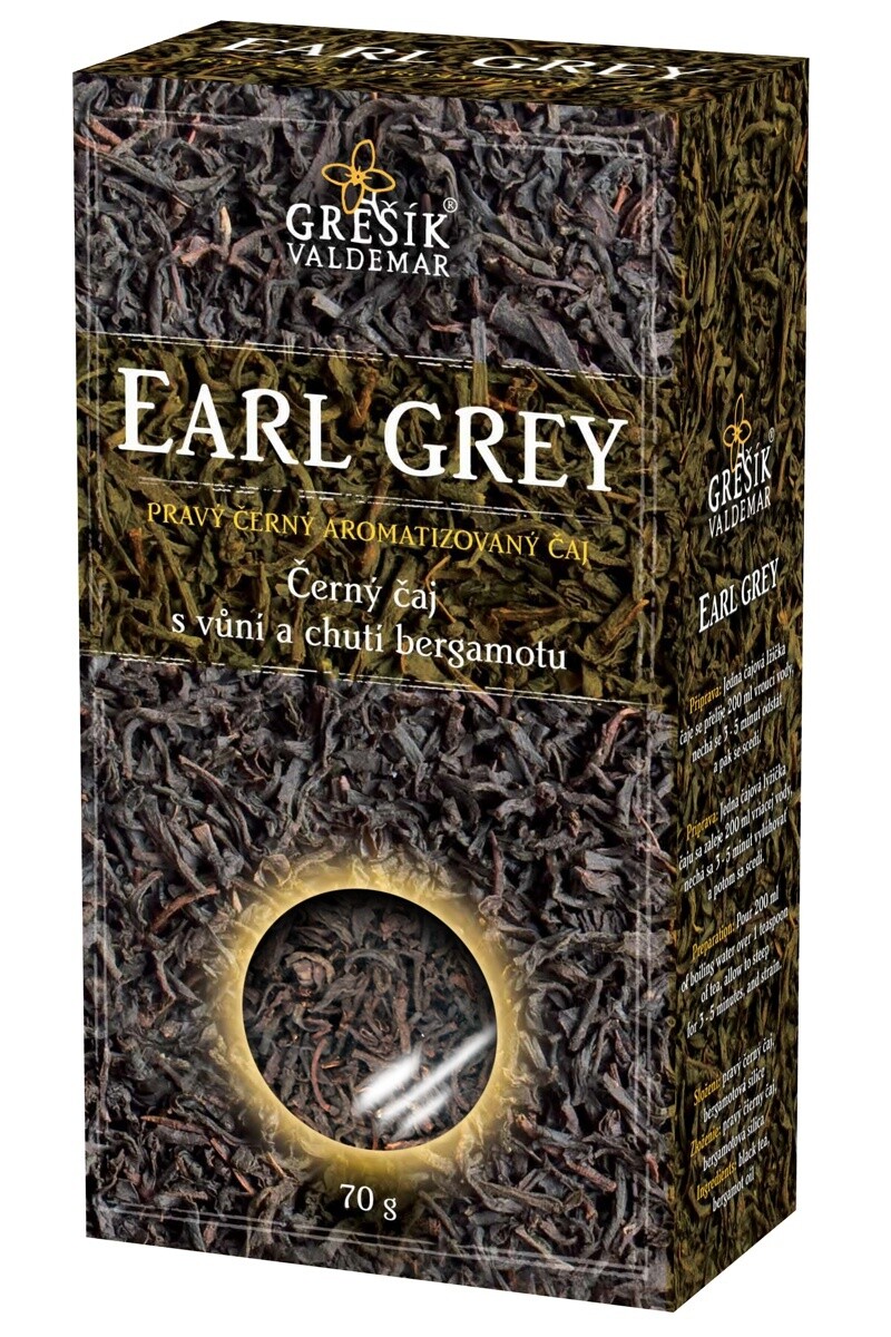 Valdemar Grešík Grešík Earl Grey černý sypaný čaj 70 g