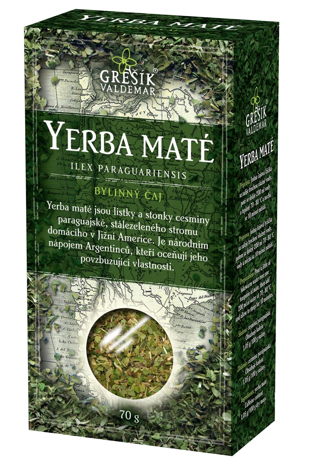 Valdemar Grešík Grešík Yerba Maté bylinný sypaný čaj 70 g