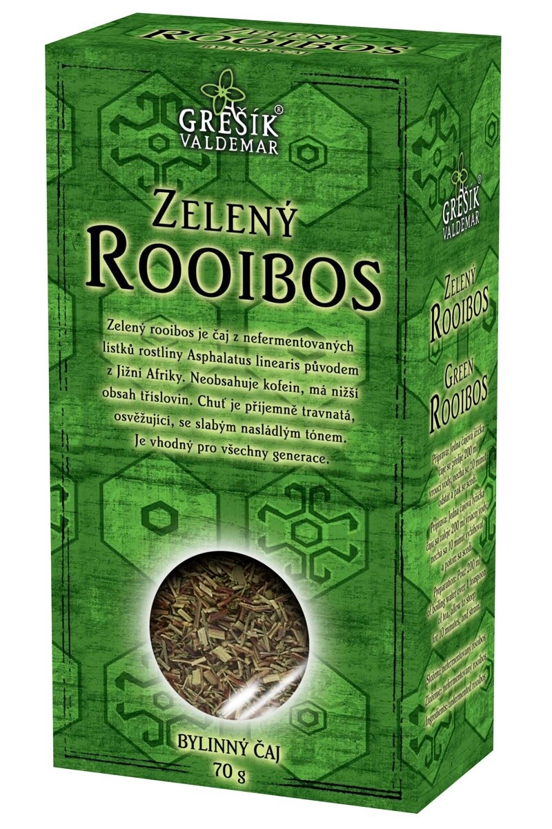 Valdemar Grešík Grešík Zelený Rooibos bylinný sypaný čaj 70 g