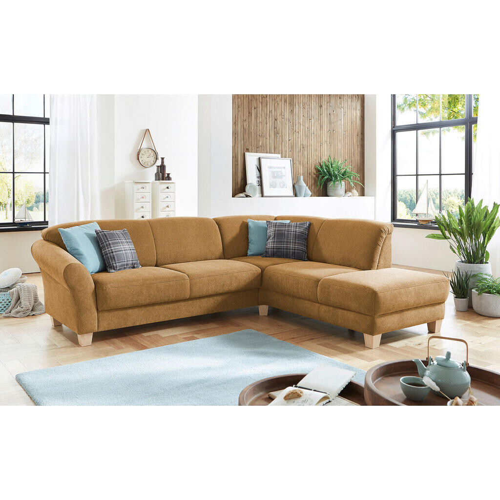 Sit & More ROHOVÁ SEDAČKA, textil, hořčicově žlutá