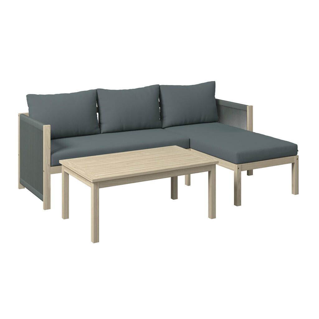 Ambia Garden TERASOVÁ SEDACÍ SOUPRAVA 3dílné, dřevo, plast