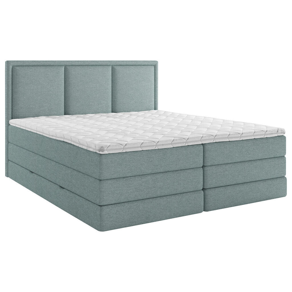 MID.YOU POSTEL BOXSPRING, 200/200 cm, petrolej