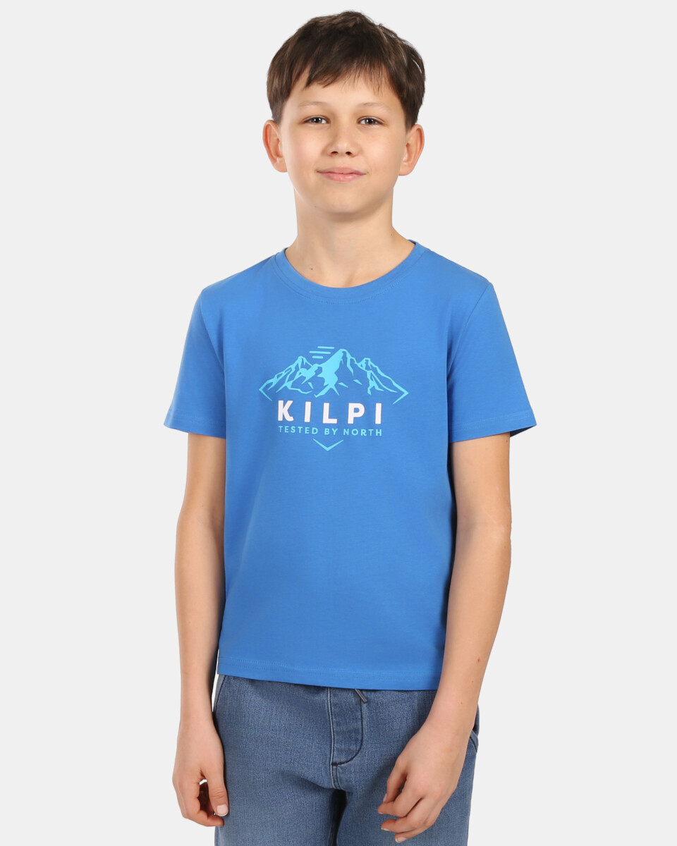 Chlapecké bavlněné tričko kilpi albion-jb modrá 110-116