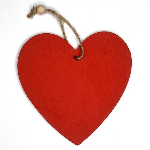 Sada dřevěné srdce na šnůrce 4 velikosti