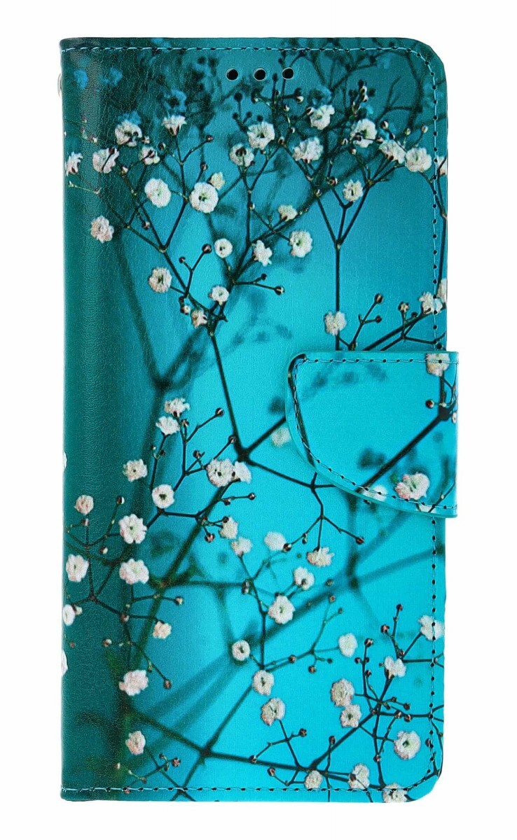 Pouzdro TopQ Motorola Moto G86 5G knížkové Modré s květy 170018