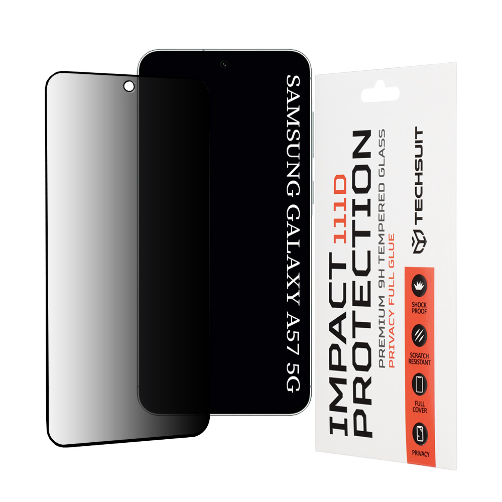 Techsuit - 111D Privacy Full Glue - Samsung Galaxy A57 5G - Black