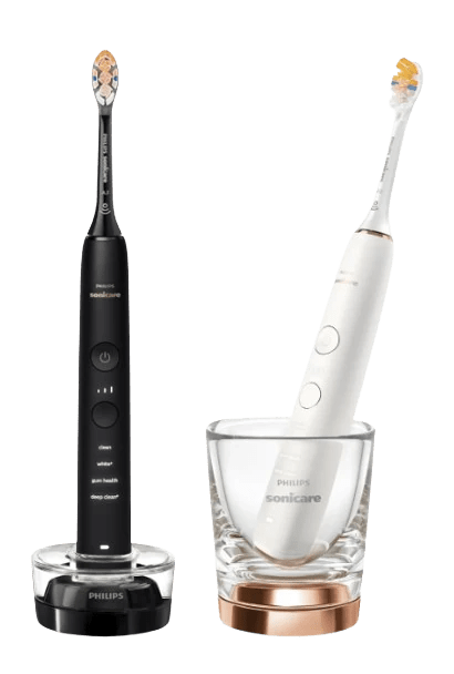 PHILIPS SONICARE Sonické zubní kartáčky 9000 DiamondClean HX9914/69 1+1 černý a rosegold