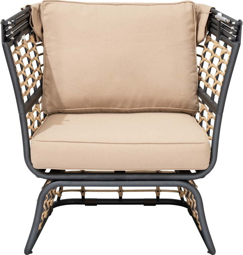 Béžové kovové zahradní křeslo Paros – Garden Pleasure