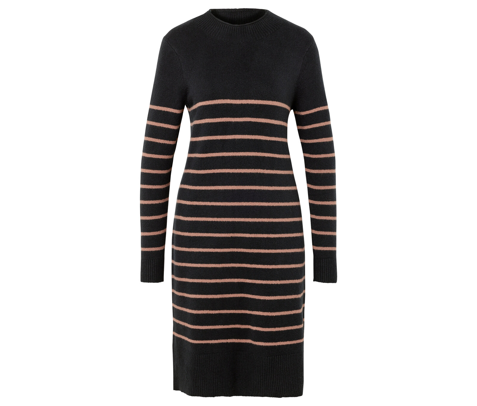Tchibo - Pruhované pletené šaty - pro ženy - vel. S 36/38 - barva: černá/s proužky