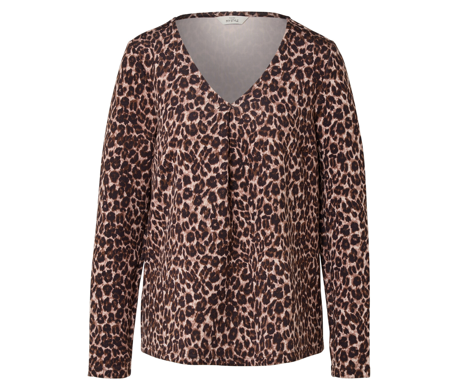 Tchibo - Halenkové triko z modalové směsi s potiskem - pro ženy - vel. XL 48/50 - barva: béžová/s potiskem