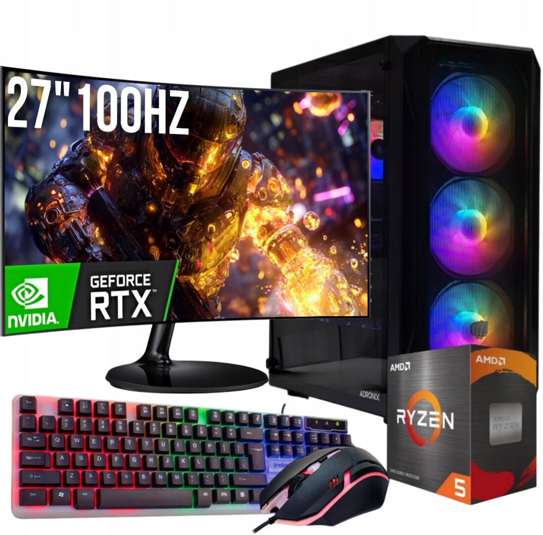 Herní Pc Ryzen 5 5500 Rtx 5060 8GB 32GB DDR4 M2 1TB Wi-Fi WIN11