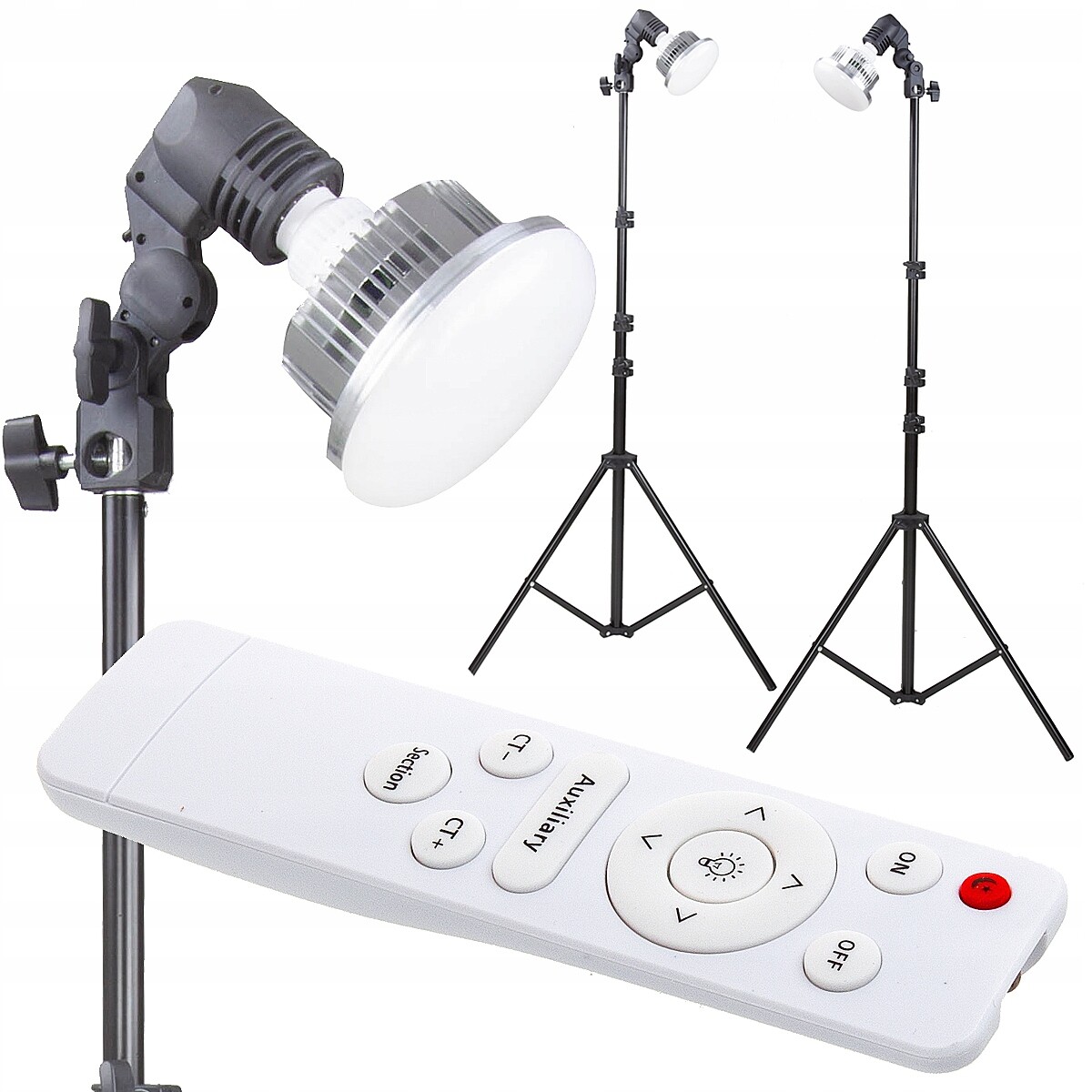 2x Studiová lampa s Pilotem, žárovka 170W, svítidlo