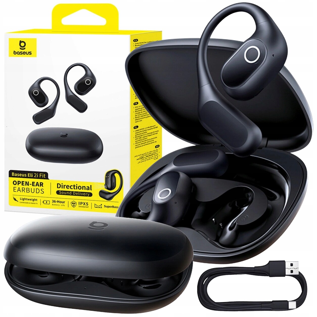 Bezdrátová Sluchátka Baseus Eli 2i Fit Ows Sportovní Bluetooth