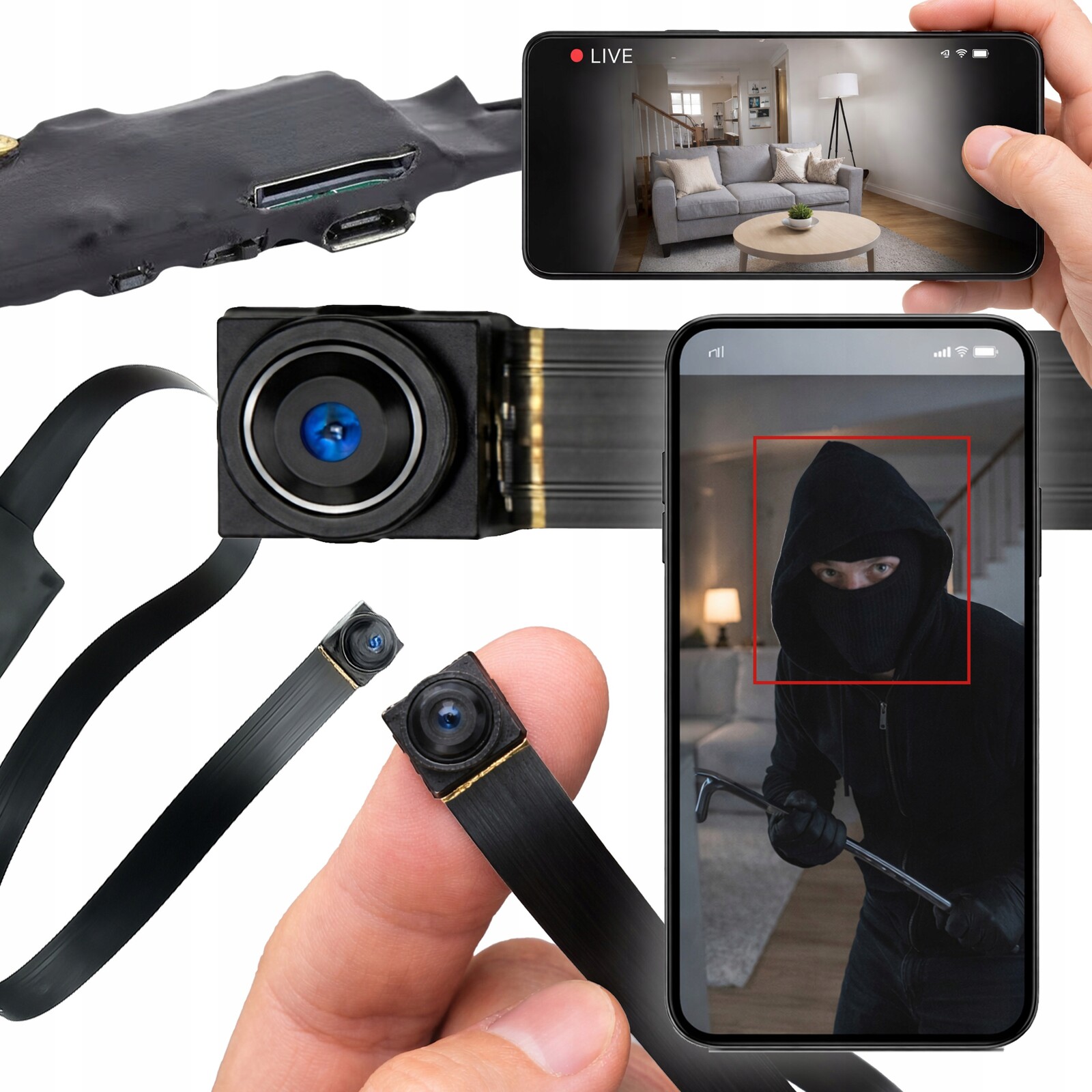 Mini Špionážní Kamera Skrytá Detekce Full Hd Wifi Pohyb Malá Kamera 1080