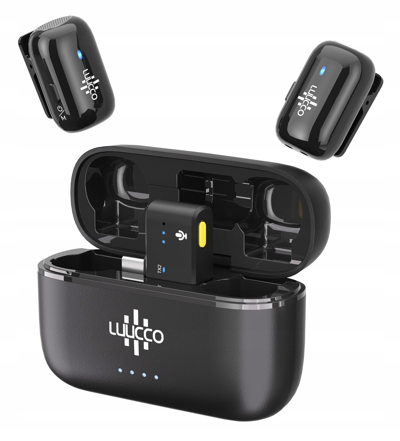 2x Mini bezdrátový mikrofon 100 m pro telefon Usb Type-c Usb-c Luucco K2