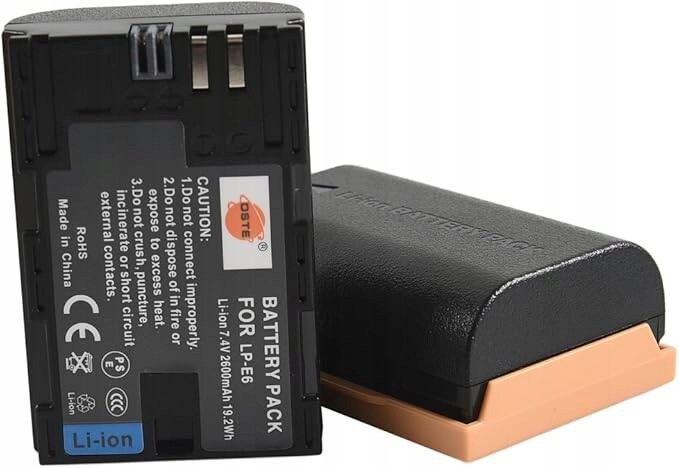 Dste 2 ks LP-E6 akumulátor lithium-iontový kompatibilní s Canon Eos 5D