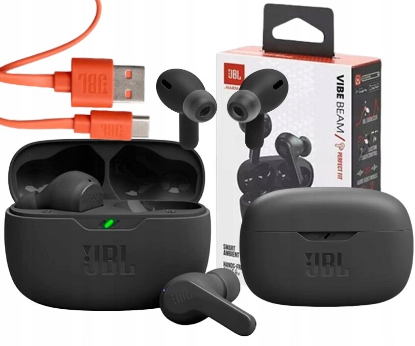 Bezdrátová Sluchátka Jbl Wave Beam Do Uší Černá Bluetooth